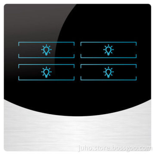 New Crystal 4 Gang Touch Light Switch, Crystal Glass Touch Switch